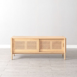 SEN RATTAN TV Cabinet L130, White Wash [Display]